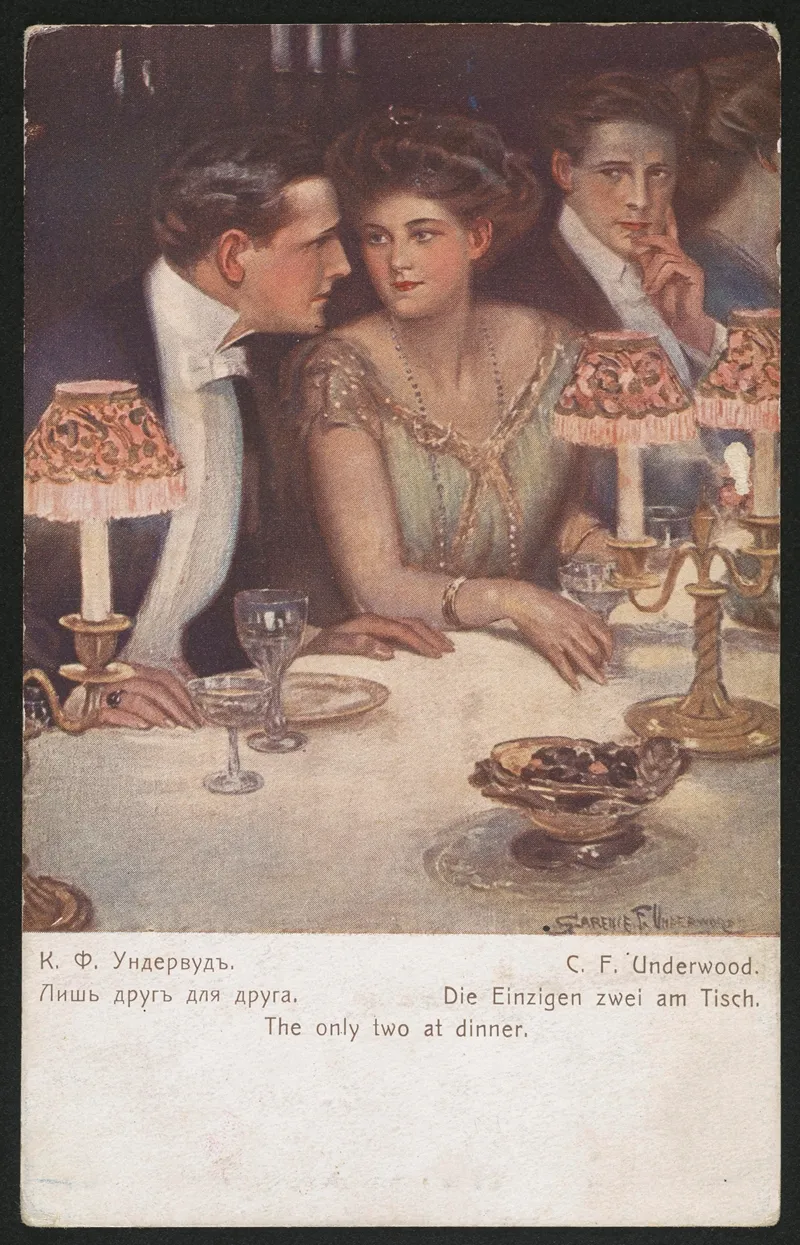 The Only Two At Dinner Wall Art by Clarence F. Underwood - High-Resolution Digital Print