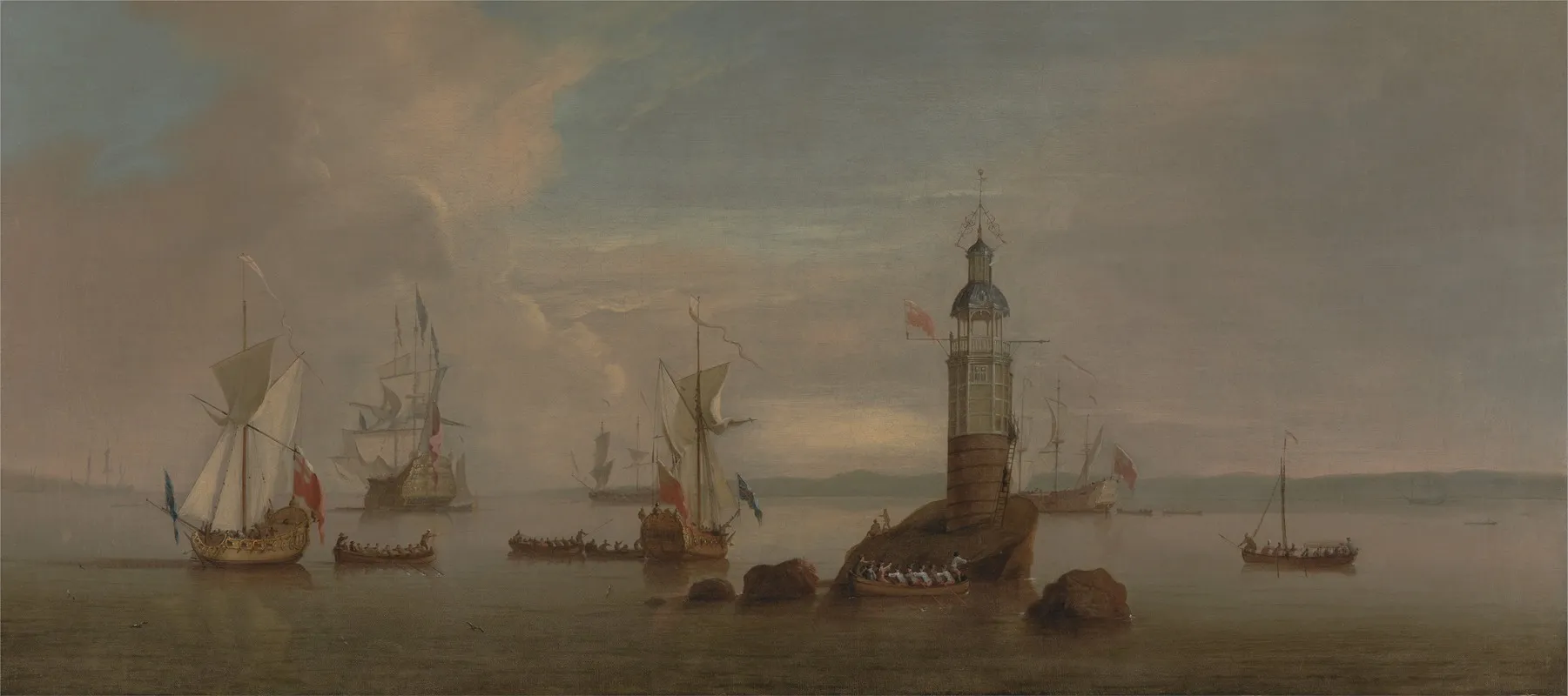 The Opening Of The First Eddystone Lighthouse In 1698