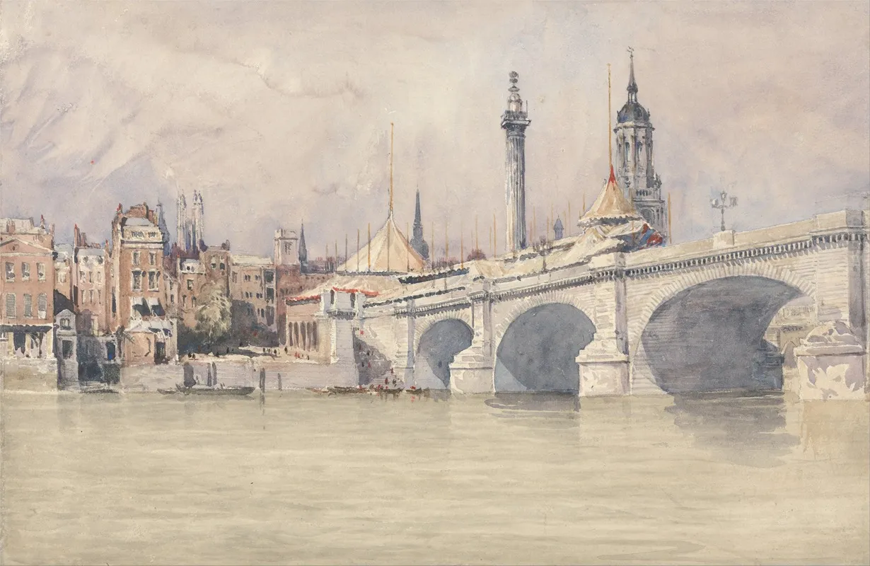 The Opening Of The New London Bridge Wall Art by David Cox - High-Resolution Digital Print