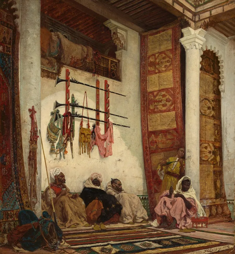 The Opium Smokers Wall Art by Georges Jules Victor Clairin - High-Resolution Digital Print