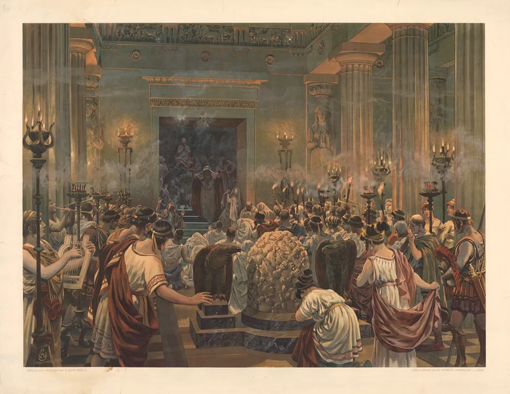 The Oracle At Delphi Wall Art by Hans Werner Schmidt - High-Resolution Digital Print