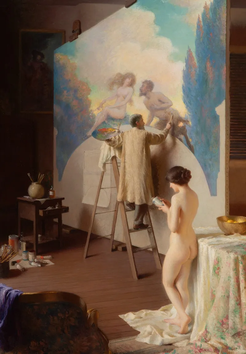 The Painter 3 Wall Art by William Worcester Churchill - High-Resolution Digital Print