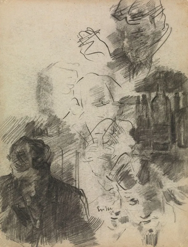 The Painter Alfred William Finch A Study With Bottles