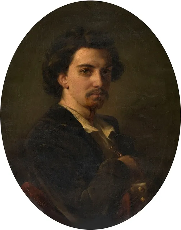 The Painter Constant Wauters Wall Art by Joseph Stallaert - High-Resolution Digital Print