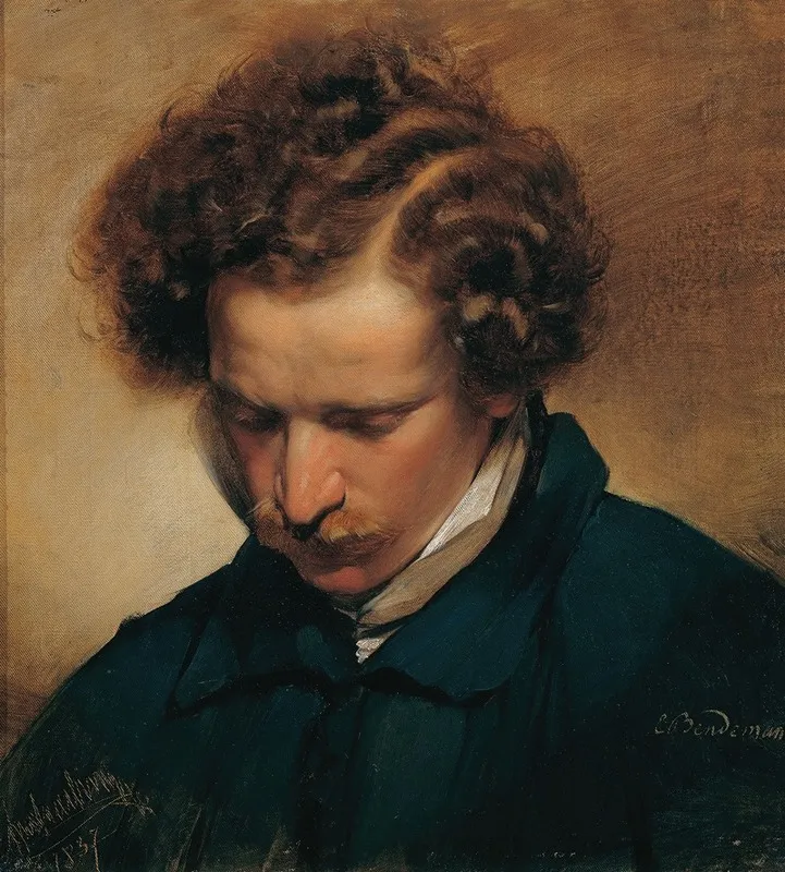 The Painter Eduard Bendemann Wall Art by Friedrich von Amerling - High-Resolution Digital Print