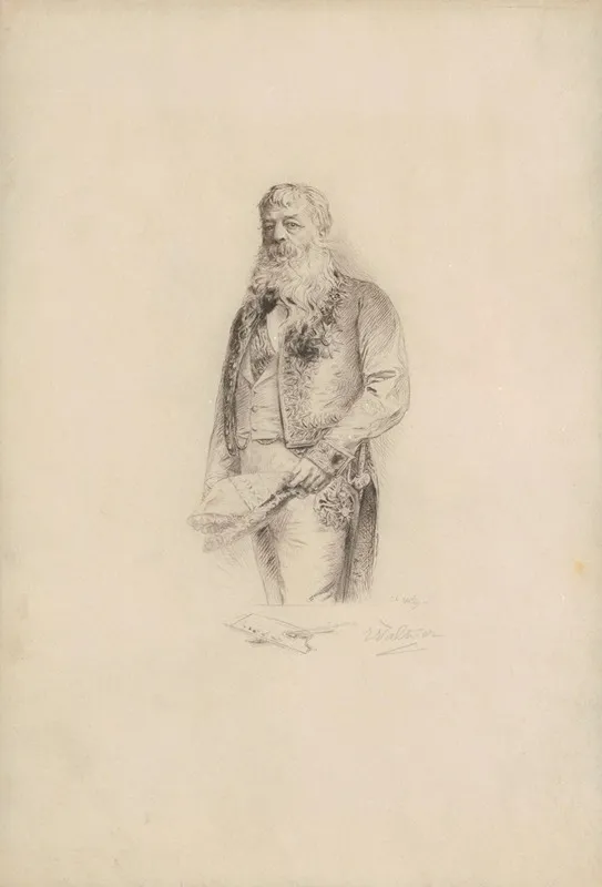 The Painter Ernest Meissonier Wall Art by Charles Albert Waltner - High-Resolution Digital Print