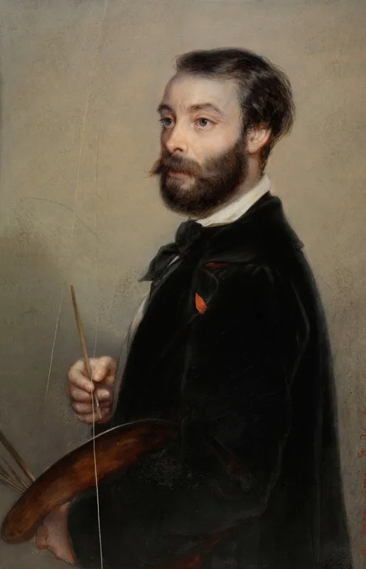 The Painter Eugene Francois De Block Wall Art by Edouard De Latour - High-Resolution Digital Print