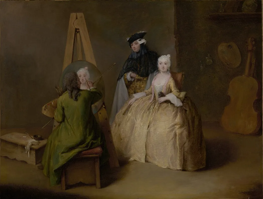 The Painter In His Studio Wall Art by Pietro Longhi - High-Resolution Digital Print