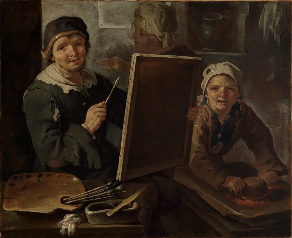 The Painter In His Workshop Wall Art by Giacomo Francesco Cipper - High-Resolution Digital Print