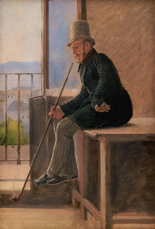 The Painter Jorgen Sonne Wall Art by Constantin Hansen - High-Resolution Digital Print