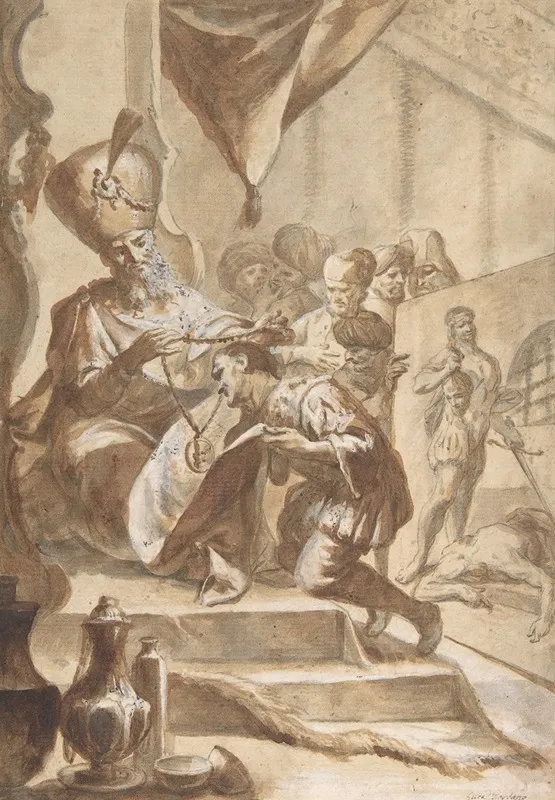 The Painter Rewarded Wall Art by Circle of Luca Giordano - High-Resolution Digital Print