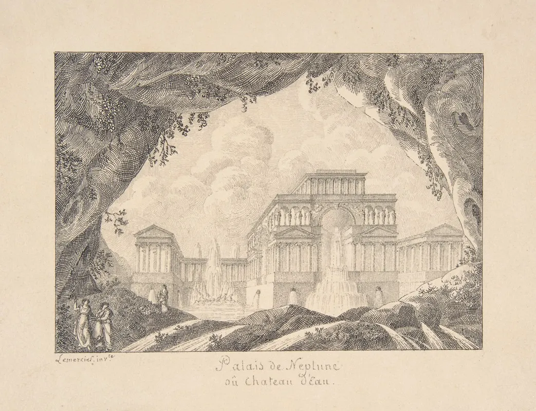 The Palace Of Neptune Water Palace Wall Art by Joseph Rose Lemercier - High-Resolution Digital Print