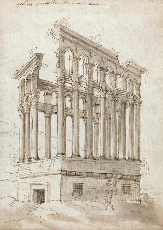 The Palais Tutelle Near Bordeaux Wall Art by Jacques Androuet Ducerceau I - High-Resolution Digital Print