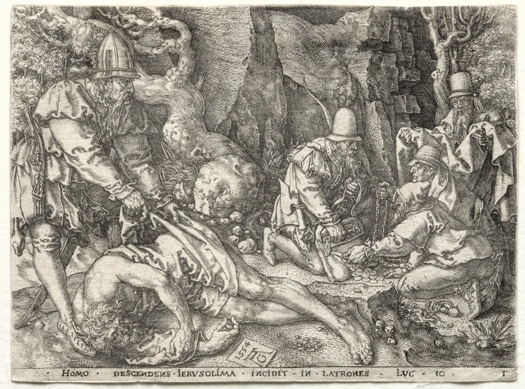 The Parable Of The Good Samaritan The Robbers Attacking The Travelers