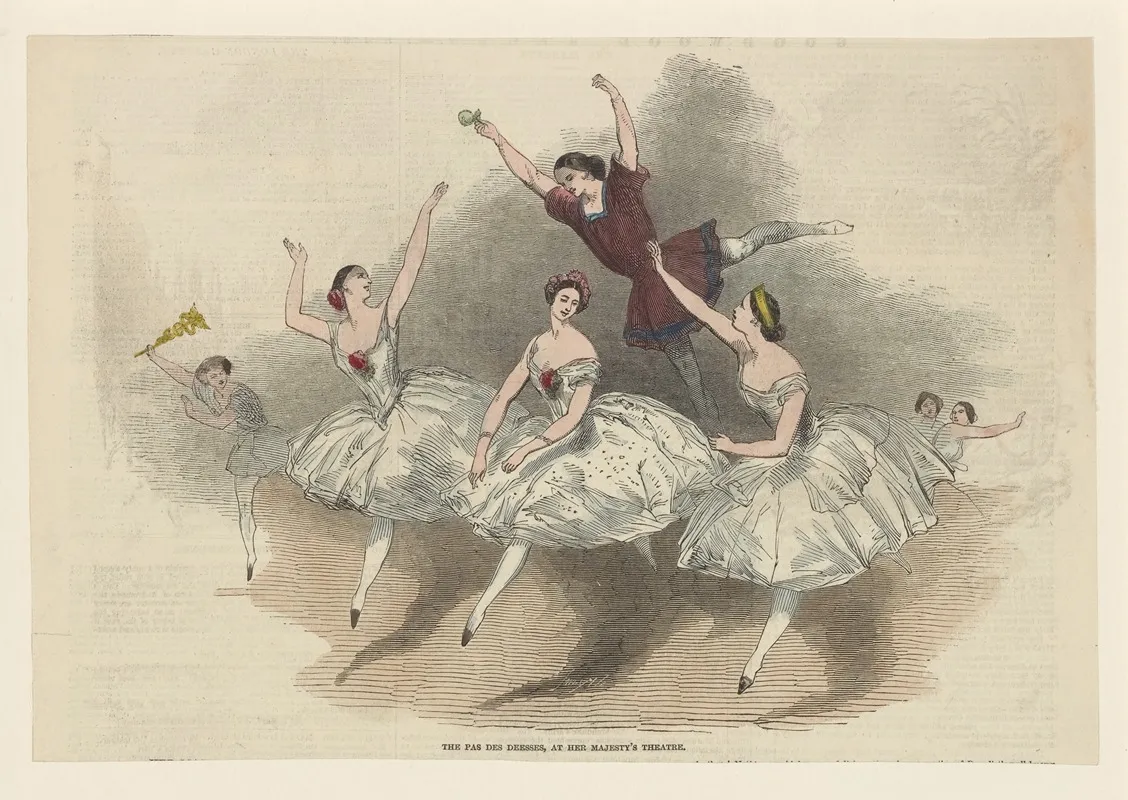 The Pas Des Deesses At Her Majestys Theatre Wall Art by Frederick James Smythe - High-Resolution Digital Print
