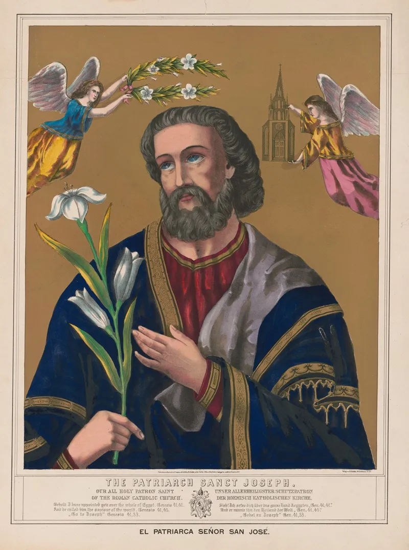 The Patriarch Sanct Joseph Our All Holy Patron Saint Of The Roman Catholic Church Wall Art by Henry Jerome Schile - High-Resolution Digital Print