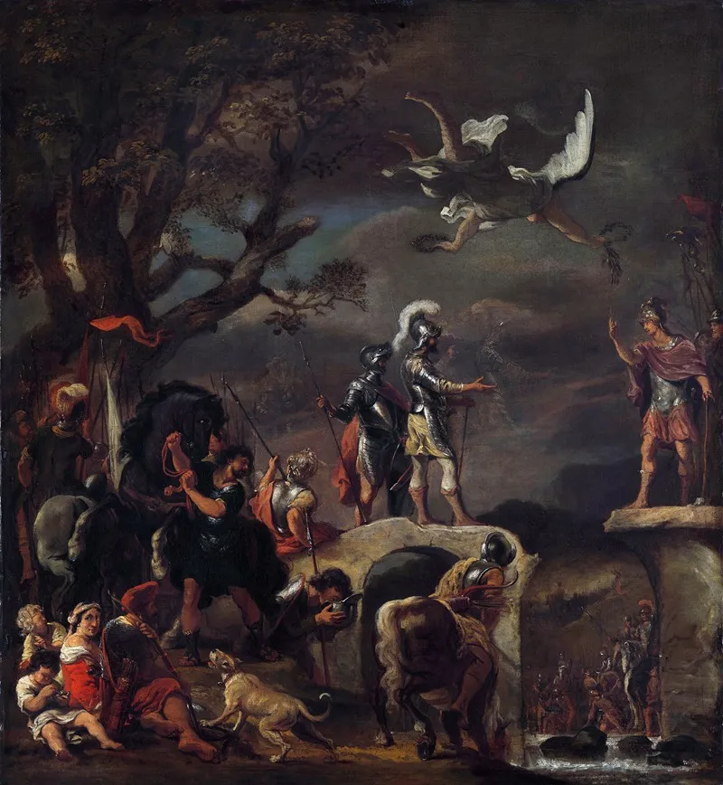 The Peace Negotiations Between Claudius Civilis And Quintus Petillius Cerealis On The Demolished Bridge
