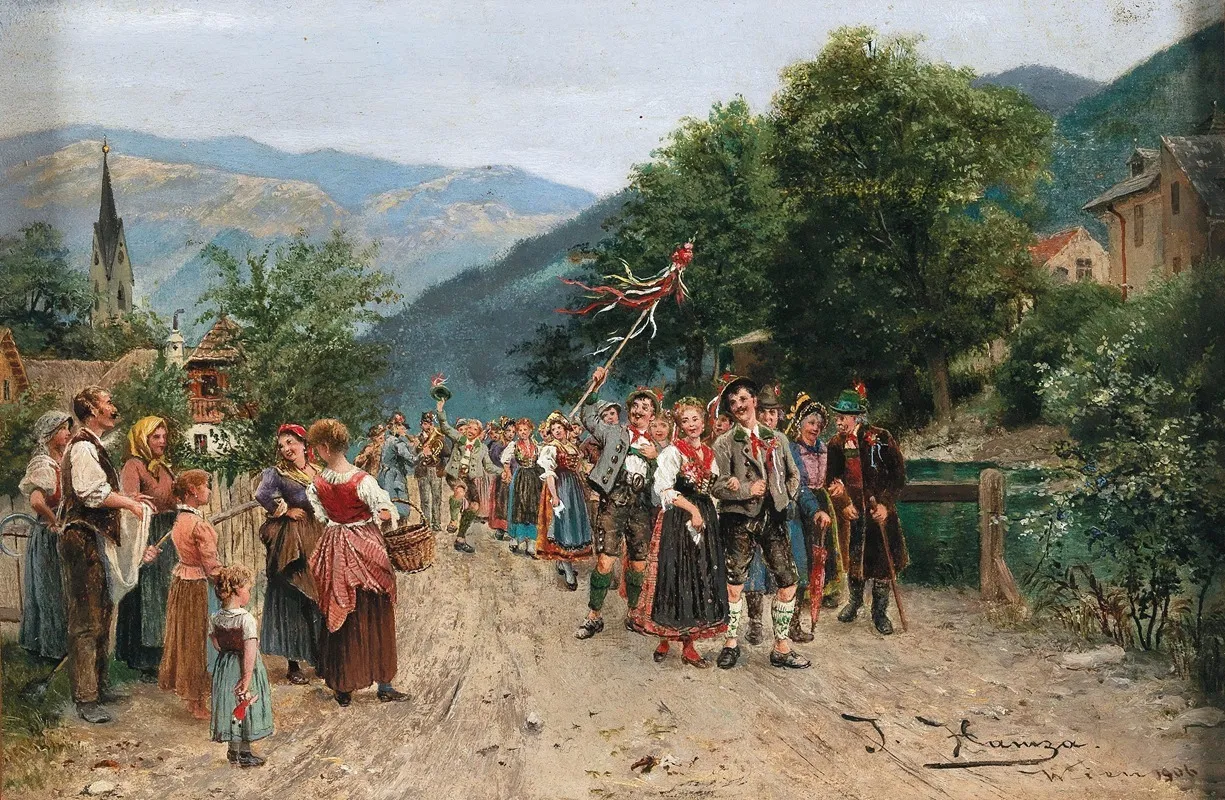 The Peasant Wedding 4 Wall Art by Johann Hamza - High-Resolution Digital Print