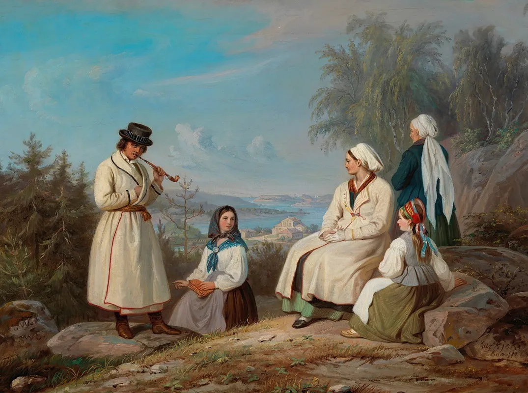 The Peasantry From Kurkijoki 2 Wall Art by Robert Wilhelm Ekman - High-Resolution Digital Print