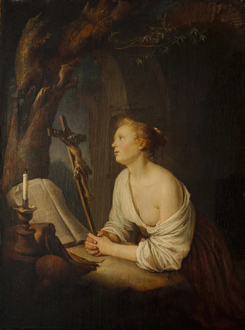 The Penitent Magdalen 5 Wall Art by Gerrit Dou - High-Resolution Digital Print