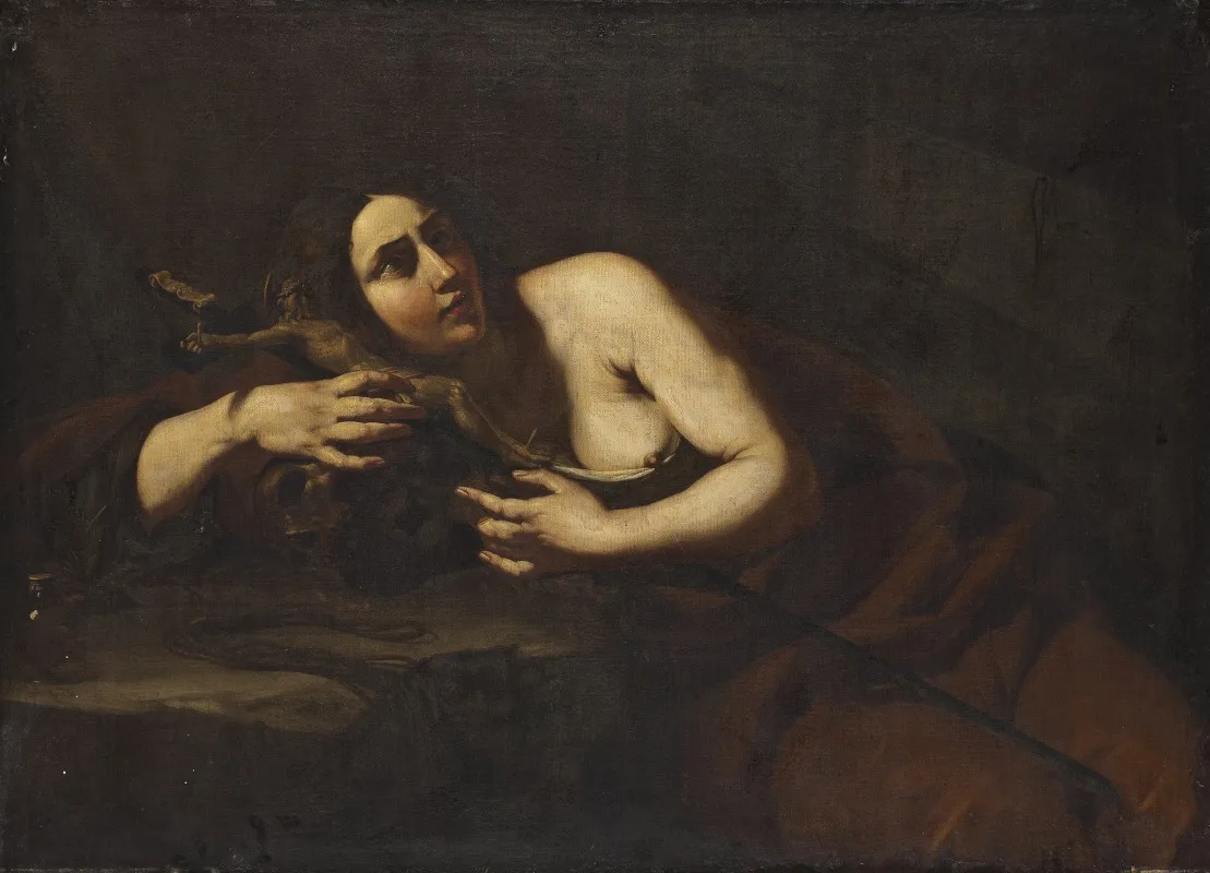 The Penitent Magdalen 9 Wall Art by Cecco del Caravaggio - High-Resolution Digital Print