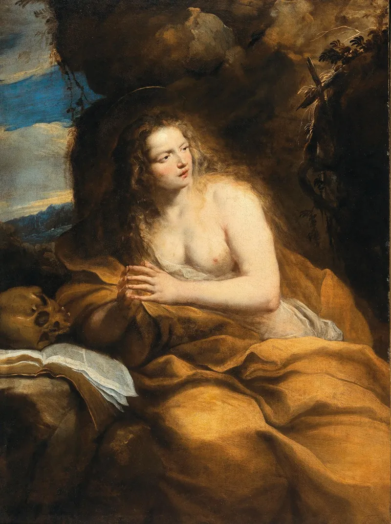 The Penitent Magdalene 14 Wall Art by Stefano Magnasco - High-Resolution Digital Print