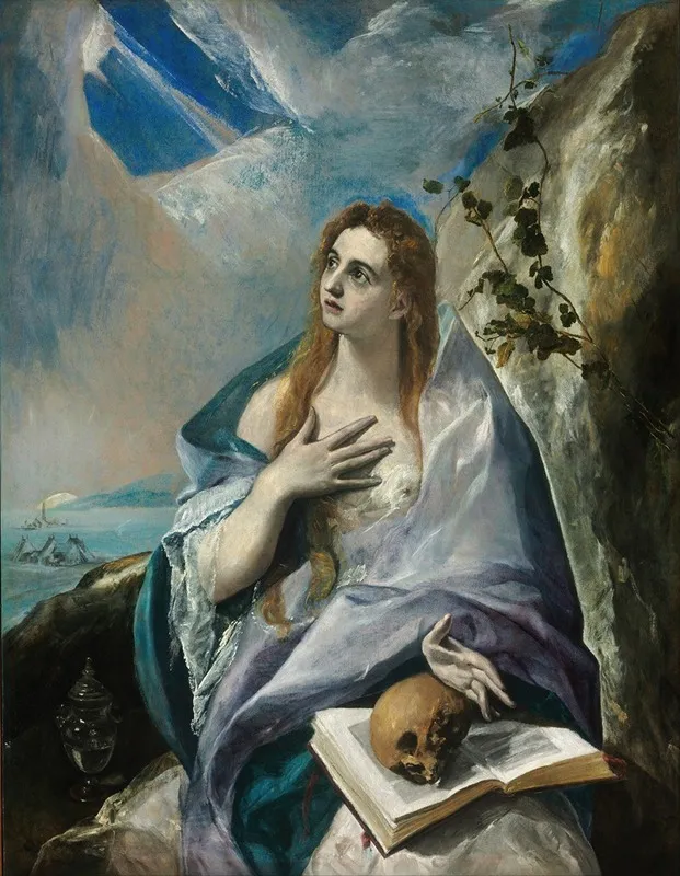 The Penitent Magdalene 6 Wall Art by El Greco (Domenikos Theotokopoulos) - High-Resolution Digital Print