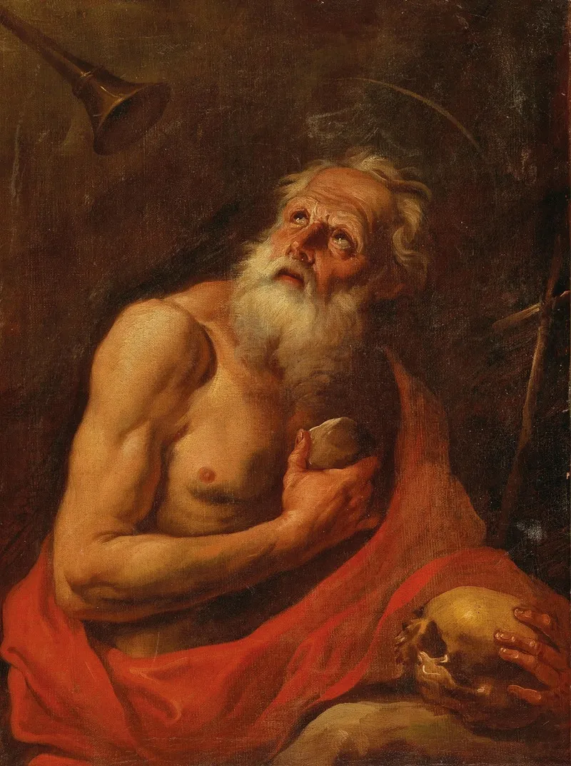 The Penitent Saint Jerome Wall Art by Circle of Johann Carl Loth - High-Resolution Digital Print