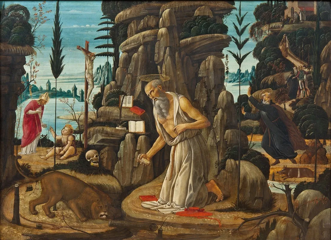 The Penitent St Jerome Wall Art by Jacopo del Sellaio - High-Resolution Digital Print