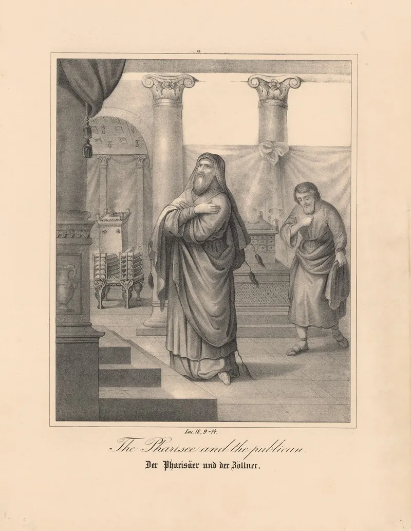 The Pharisee And The Publican 5 Wall Art by Johann Baptist Sonderland - High-Resolution Digital Print