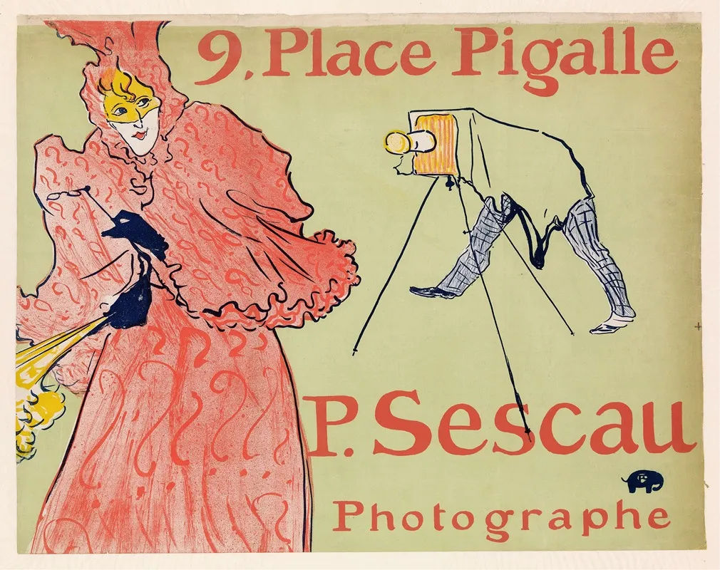 The Photographer Sescau Wall Art by Henri de Toulouse-Lautrec - High-Resolution Digital Print