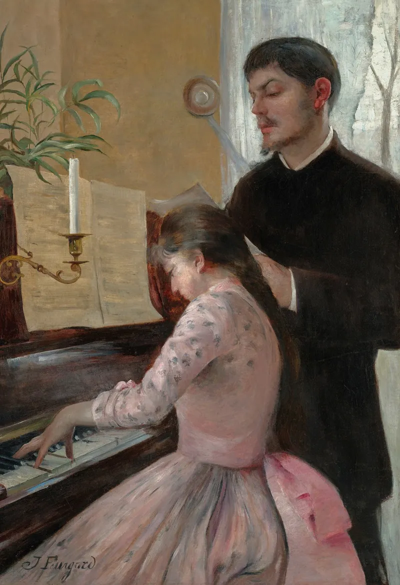 The Piano Lesson 6 Wall Art by Julie Delance-Feurgard - High-Resolution Digital Print