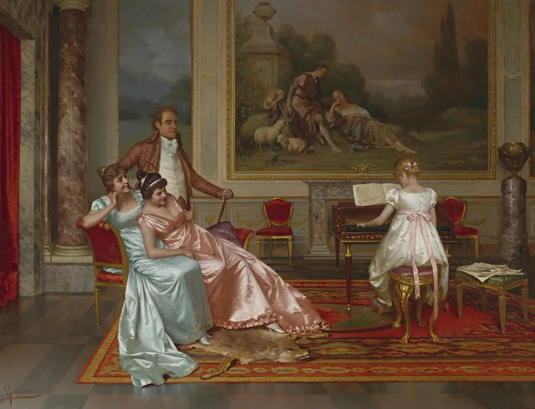 The Piano Recital Wall Art by Vittorio Reggianini - High-Resolution Digital Print