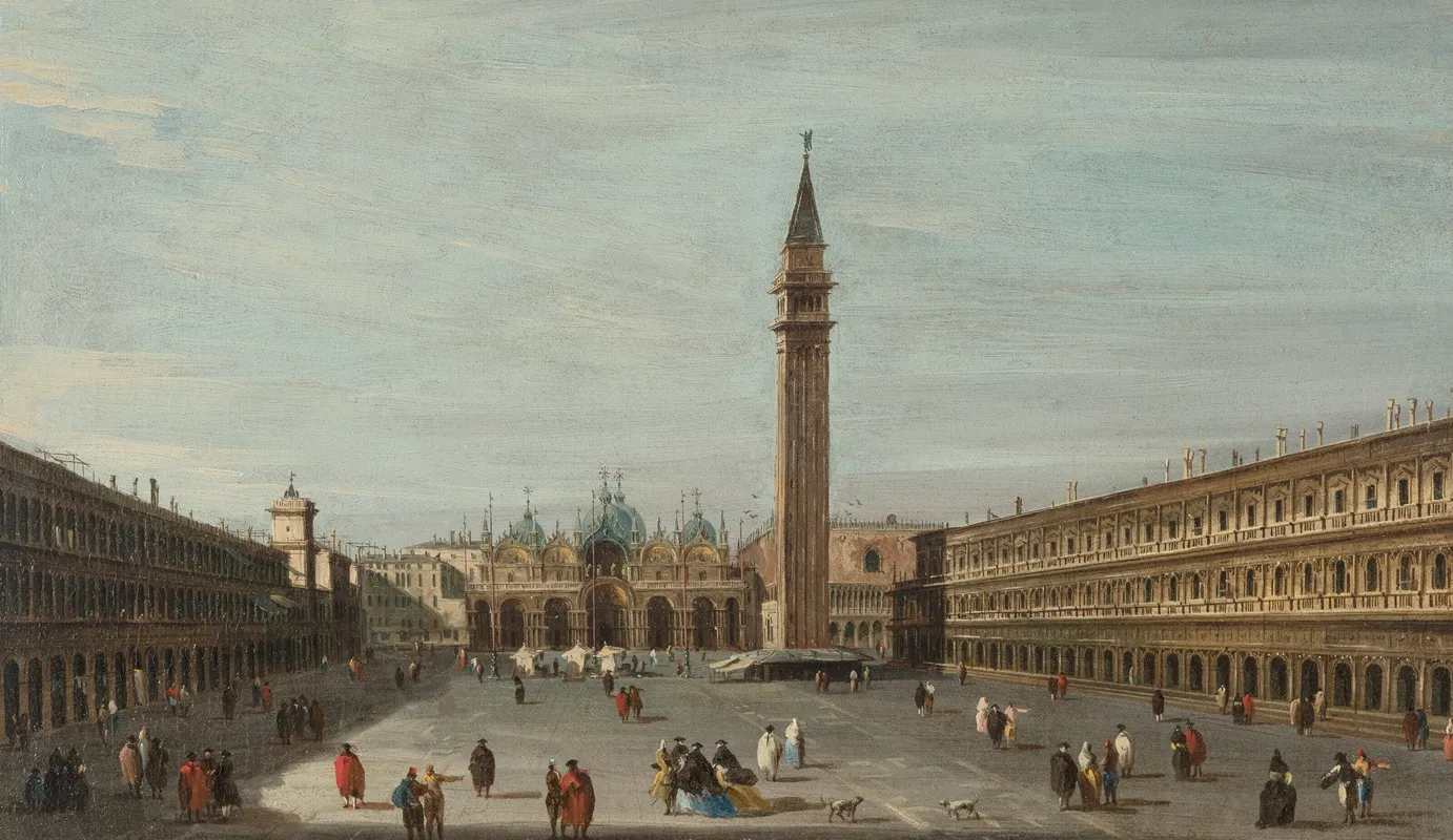 The Piazza San Marco Venice Looking East Wall Art by Francesco Guardi - High-Resolution Digital Print