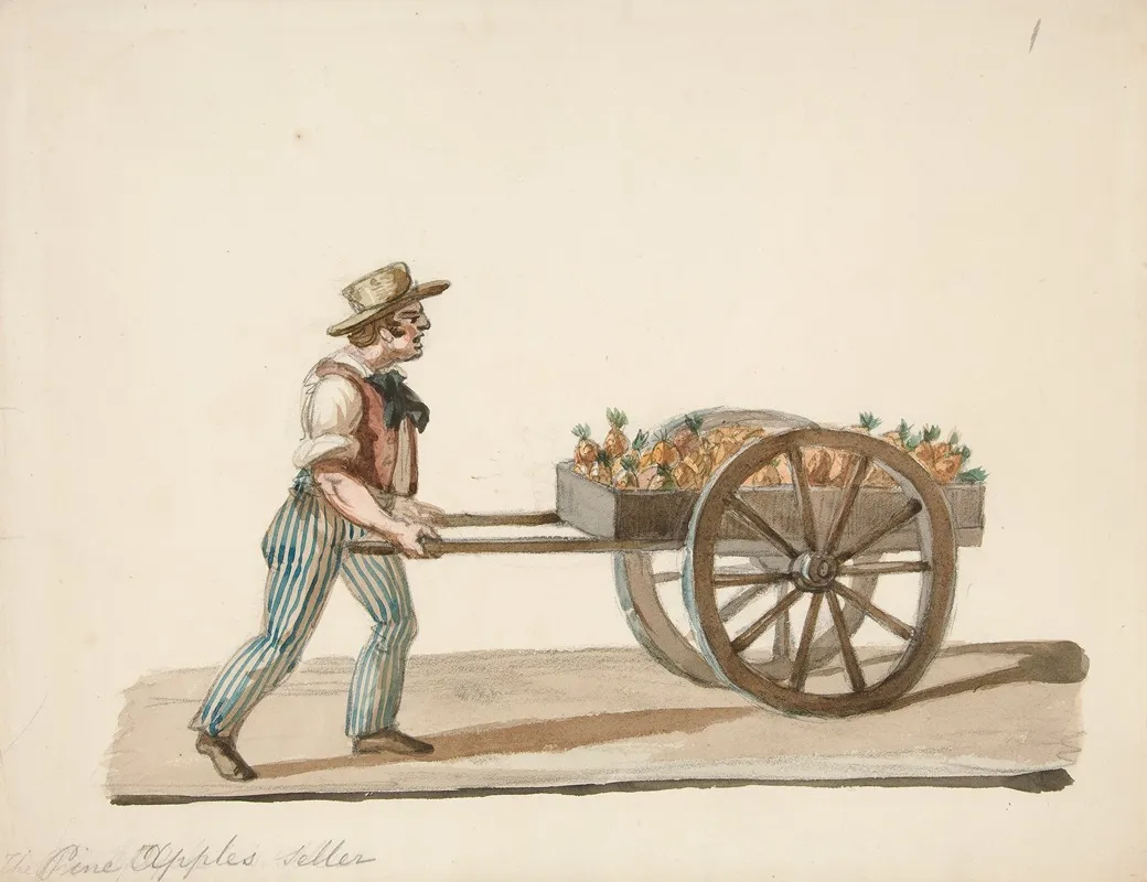 The Pineapple Seller Wall Art by Nicolino Calyo - High-Resolution Digital Print