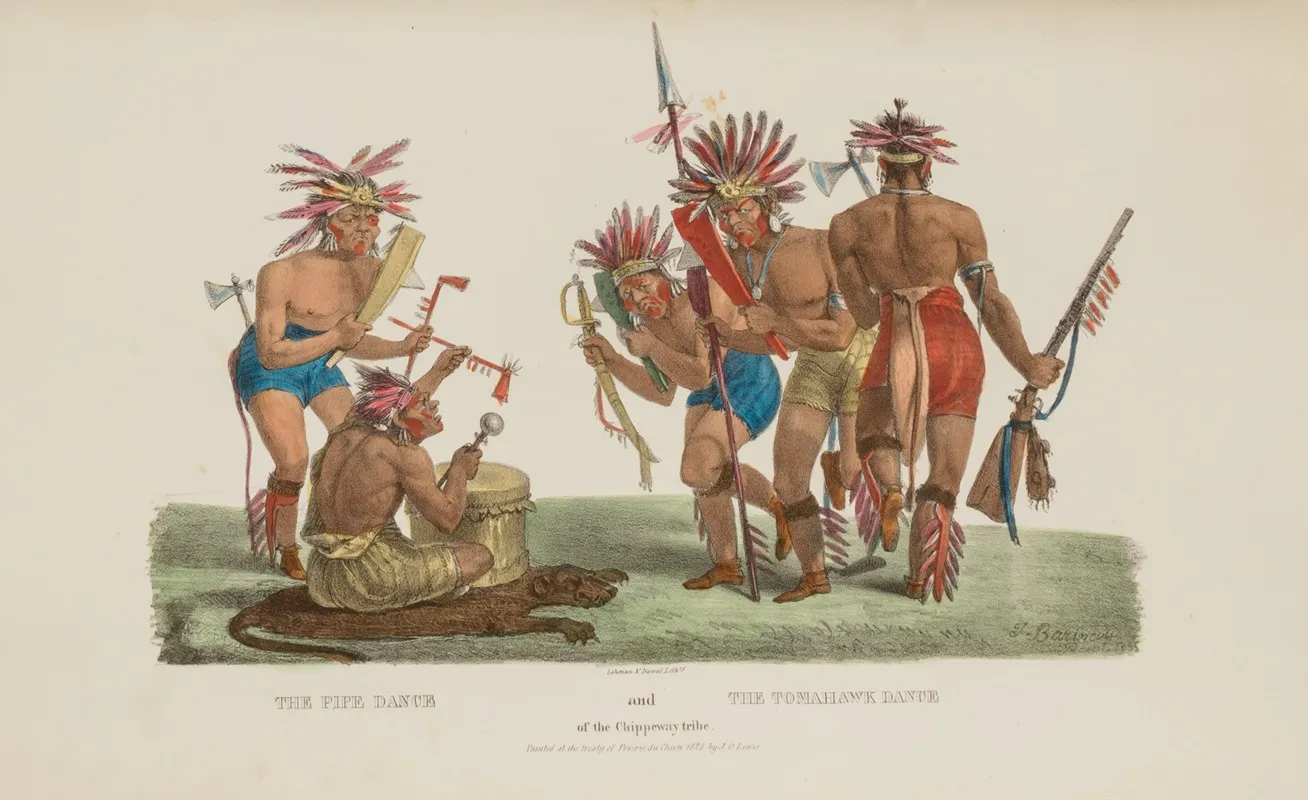 The Pipe Dance And The Tomahawk Dance Of The Chippeway Tribe
