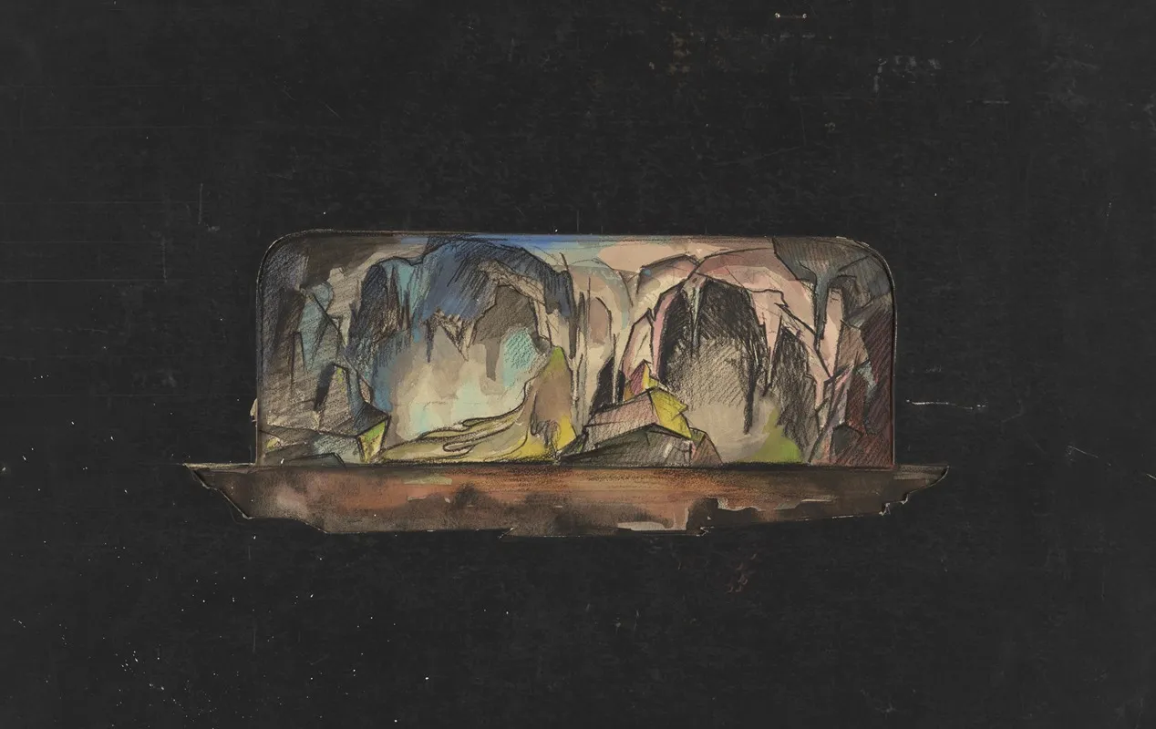 The Pirates Of Penzance Sketch No 1 Cavern Wall Art by Victor Zonoff - High-Resolution Digital Print