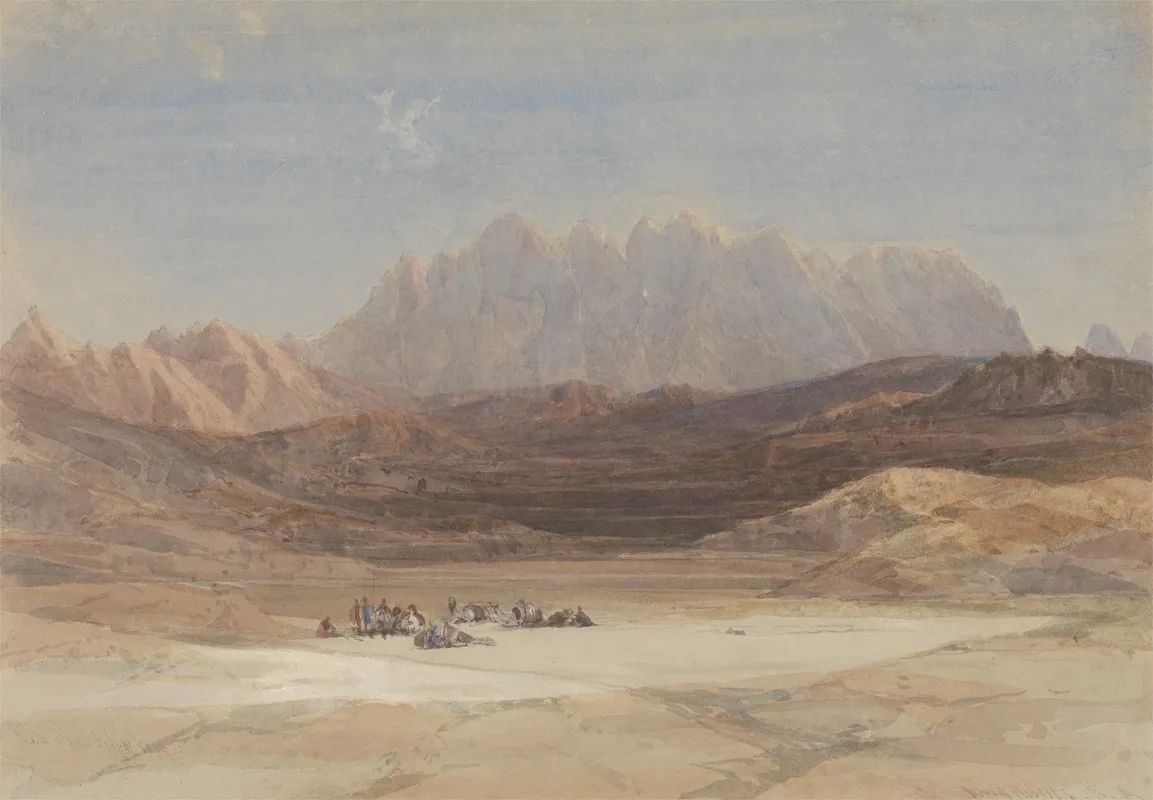 The Plain Of El Raheh Mount Sinai Wall Art by David Roberts - High-Resolution Digital Print