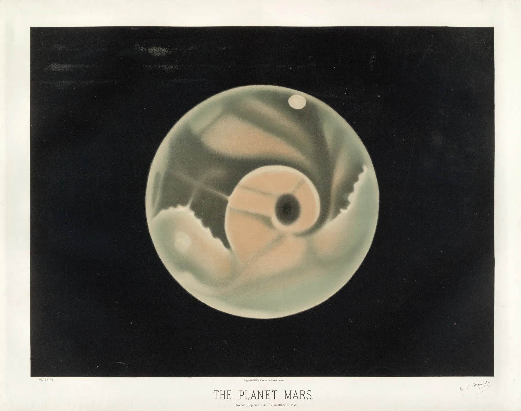 The Planet Mars Wall Art by Étienne Léopold Trouvelot - High-Resolution Digital Print