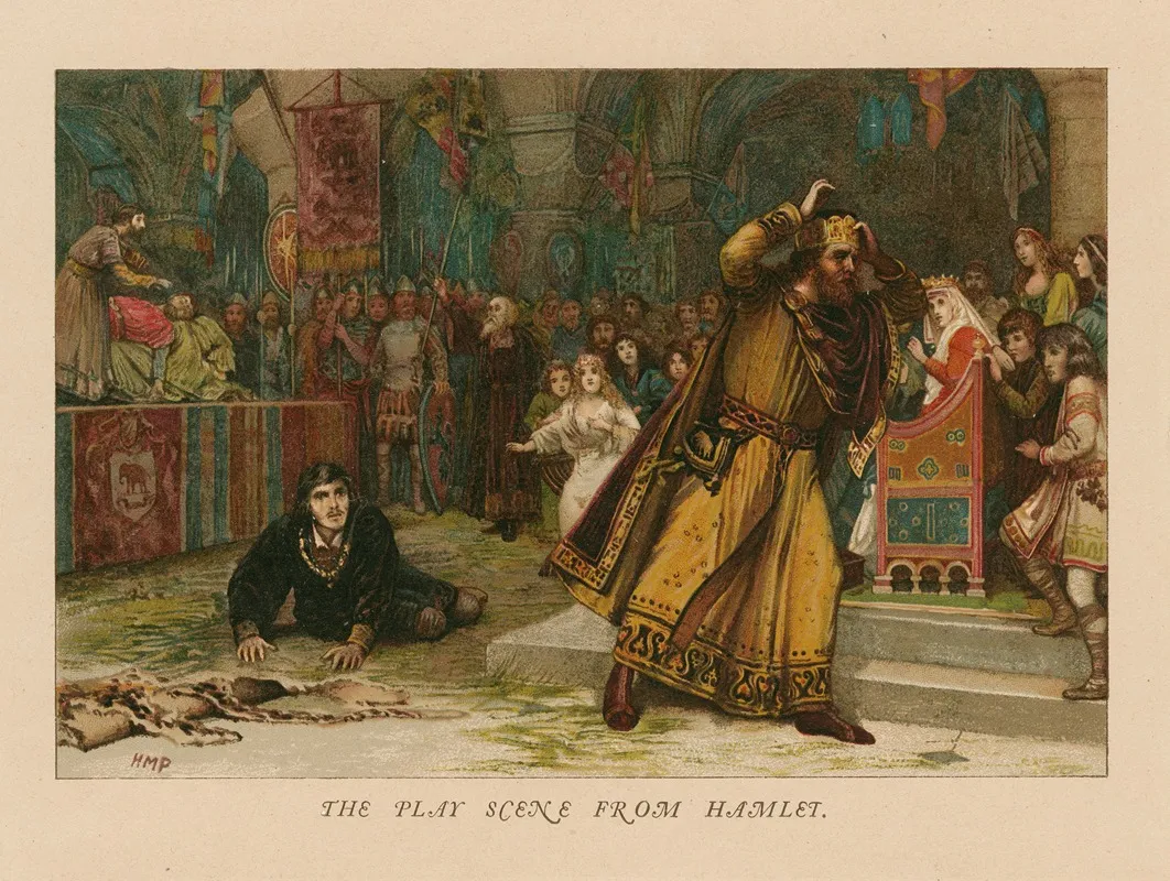 The Play Scene From Hamlet Act Iii Scene 2 Wall Art by H.M.P. - High-Resolution Digital Print