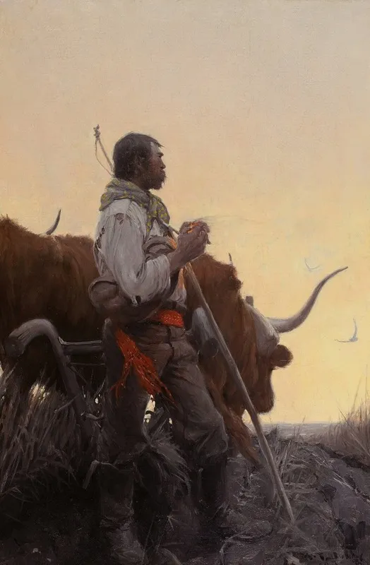 The Plowman Wall Art by Harvey T. Dunn - High-Resolution Digital Print