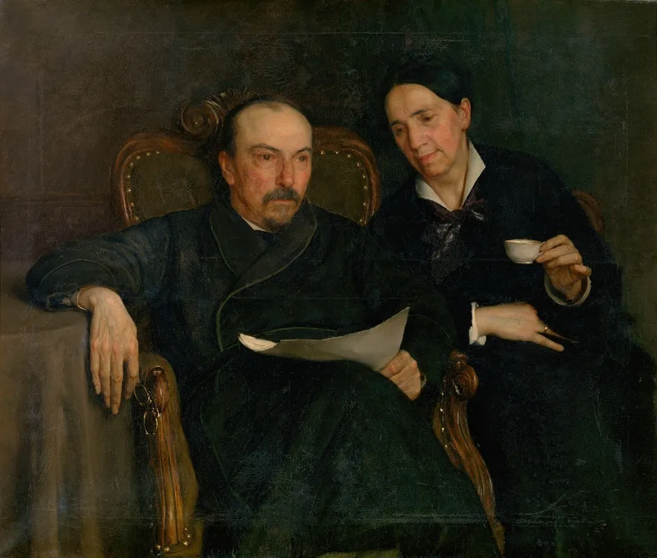 The Poet Jan Van Beers And His Wife The Artists Parents
