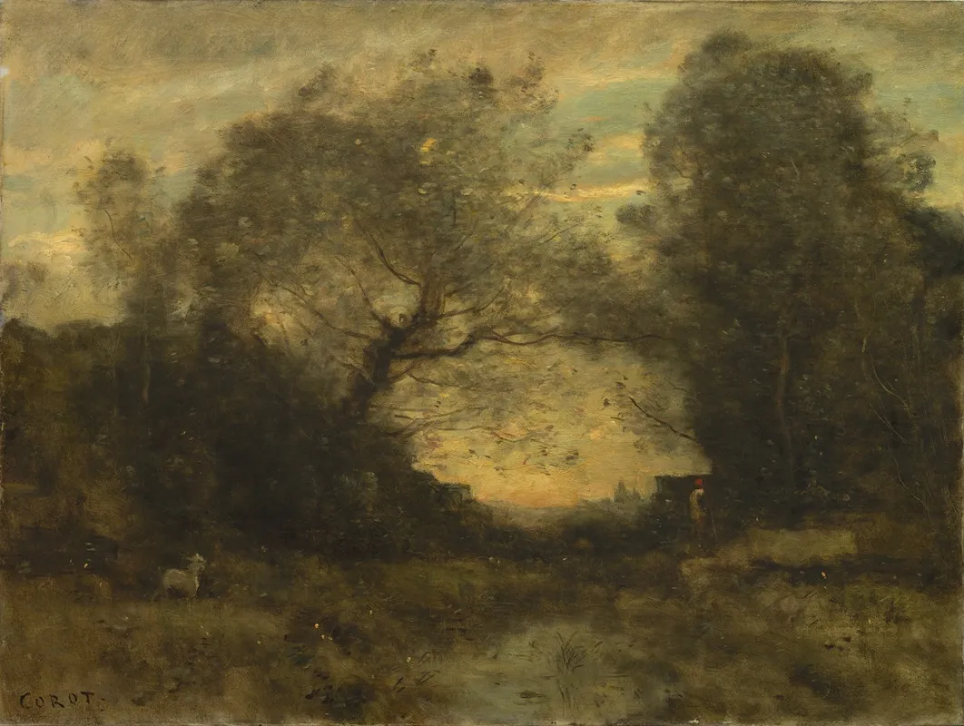 The Pond At The Entrance Of The Woods