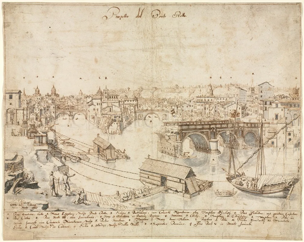 The Ponte Rotto Wall Art by Lievin Cruyl - High-Resolution Digital Print
