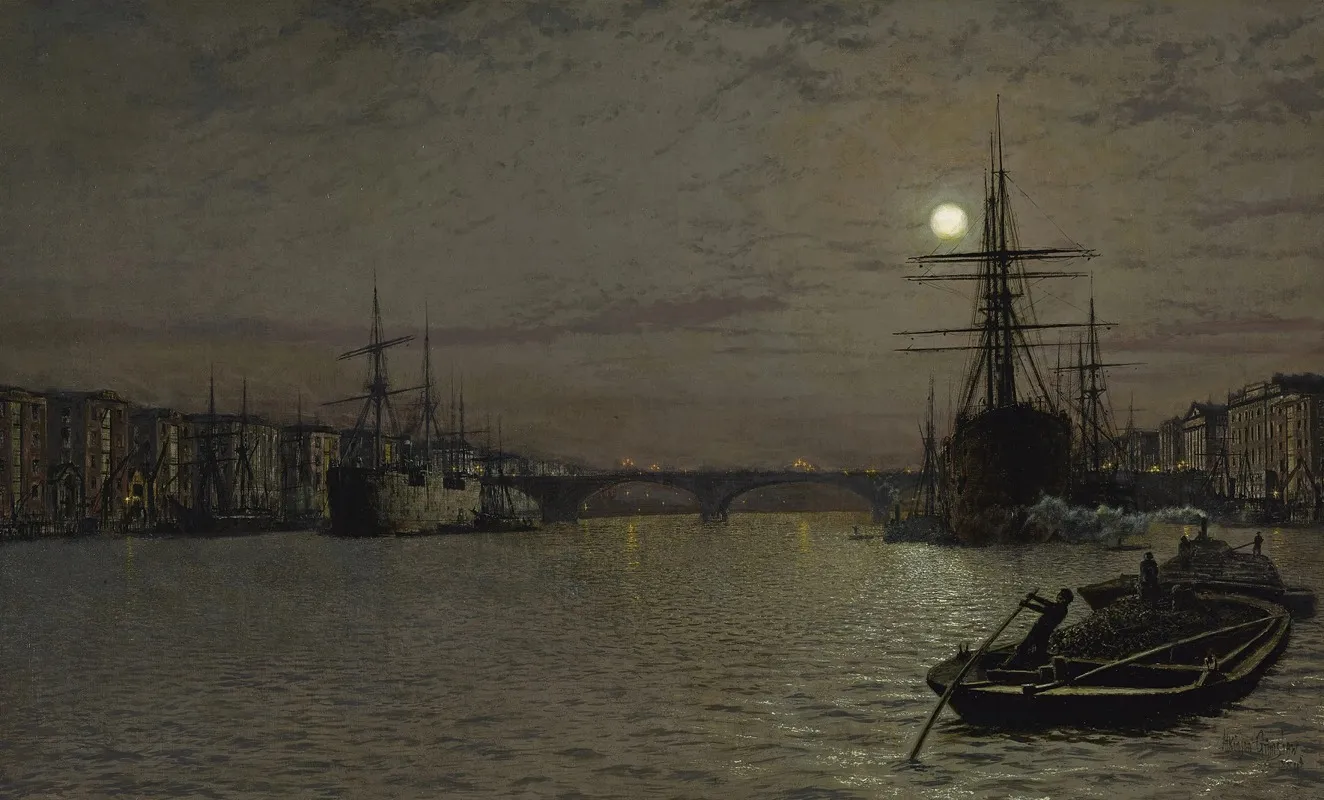 The Pool And London Bridge At Night