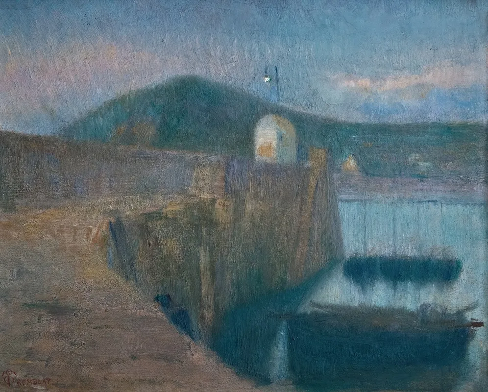 The Port Of Flamanville Wall Art by Émile Tremblay - High-Resolution Digital Print