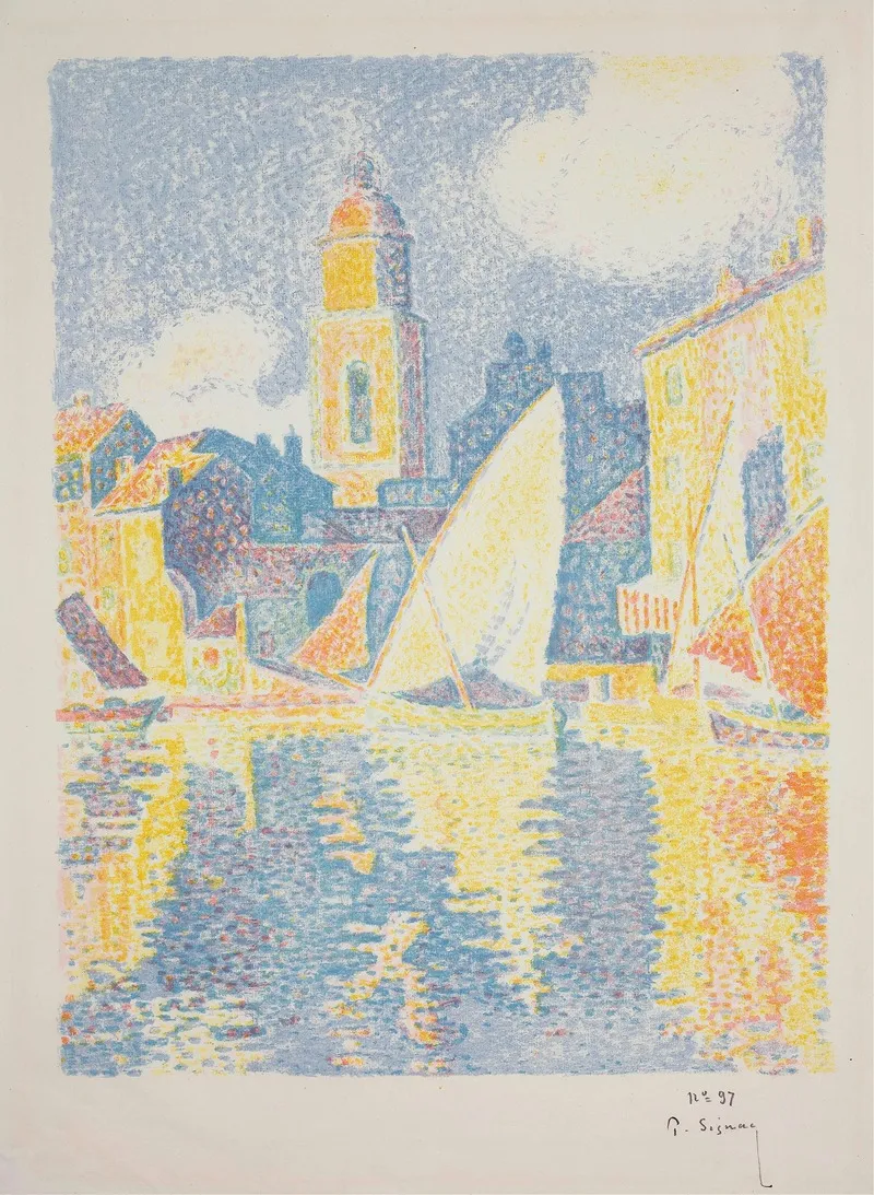 The Port Of St Tropez Wall Art by Paul Signac - High-Resolution Digital Print