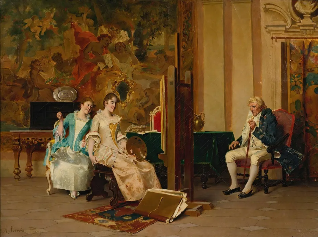 The Portrait Painter Wall Art by Adriano Cecchi - High-Resolution Digital Print