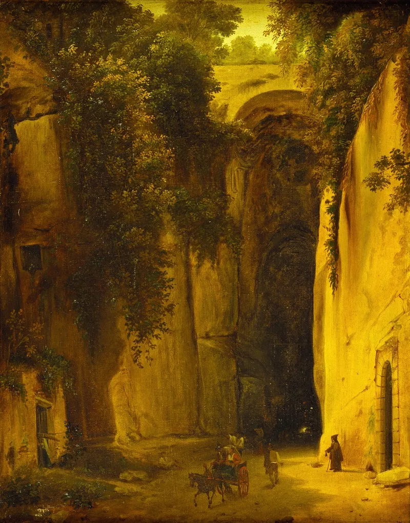 The Posillipo Grotto At Naples Wall Art by Michelangelo Pacetti - High-Resolution Digital Print