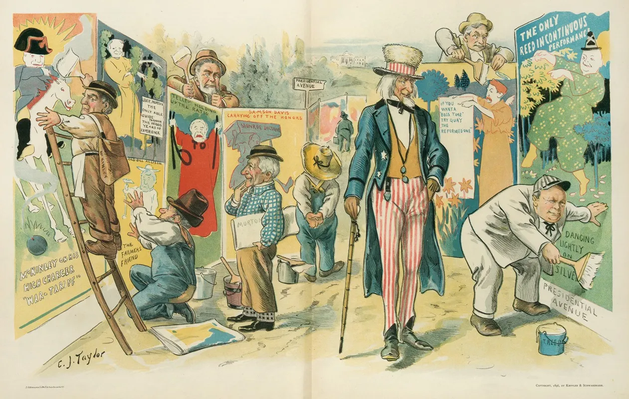 The Poster Craze In Candidateville by Charles Jay Taylor - High-Resolution Digital Print
